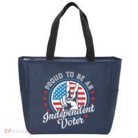 Proud To Be An Independent Voter Think For Myself Tote Bag thumb 0