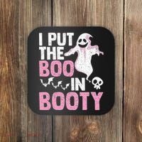 Put The Boo In Booty Funny Halloween Ghost Lover Joke Fan Coaster thumb 0