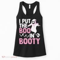 Put The Boo In Booty Funny Halloween Ghost Lover Joke Fan Women's Tank Top thumb 0