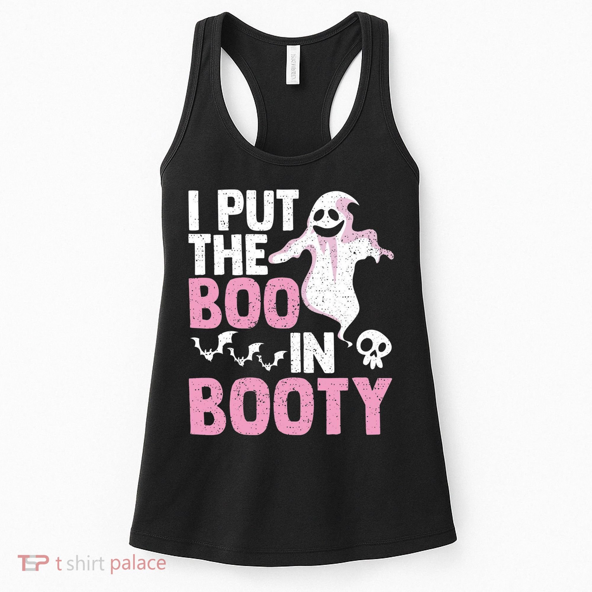 Put The Boo In Booty Funny Halloween Ghost Lover Joke Fan Women's Tank Top