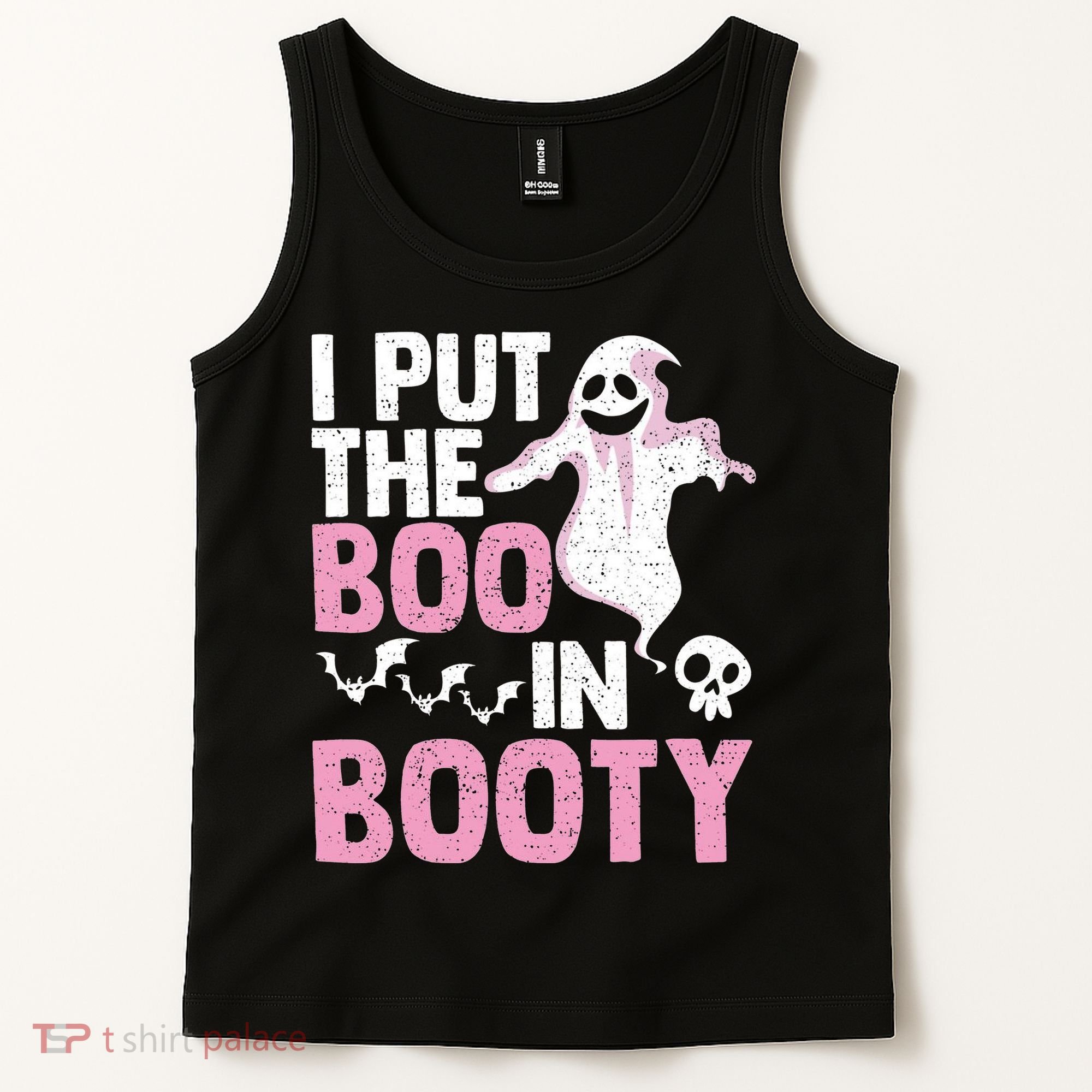 Put The Boo In Booty Funny Halloween Ghost Lover Joke Fan Tank Top