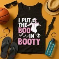 Put The Boo In Booty Funny Halloween Ghost Lover Joke Fan Tank Top thumb 4