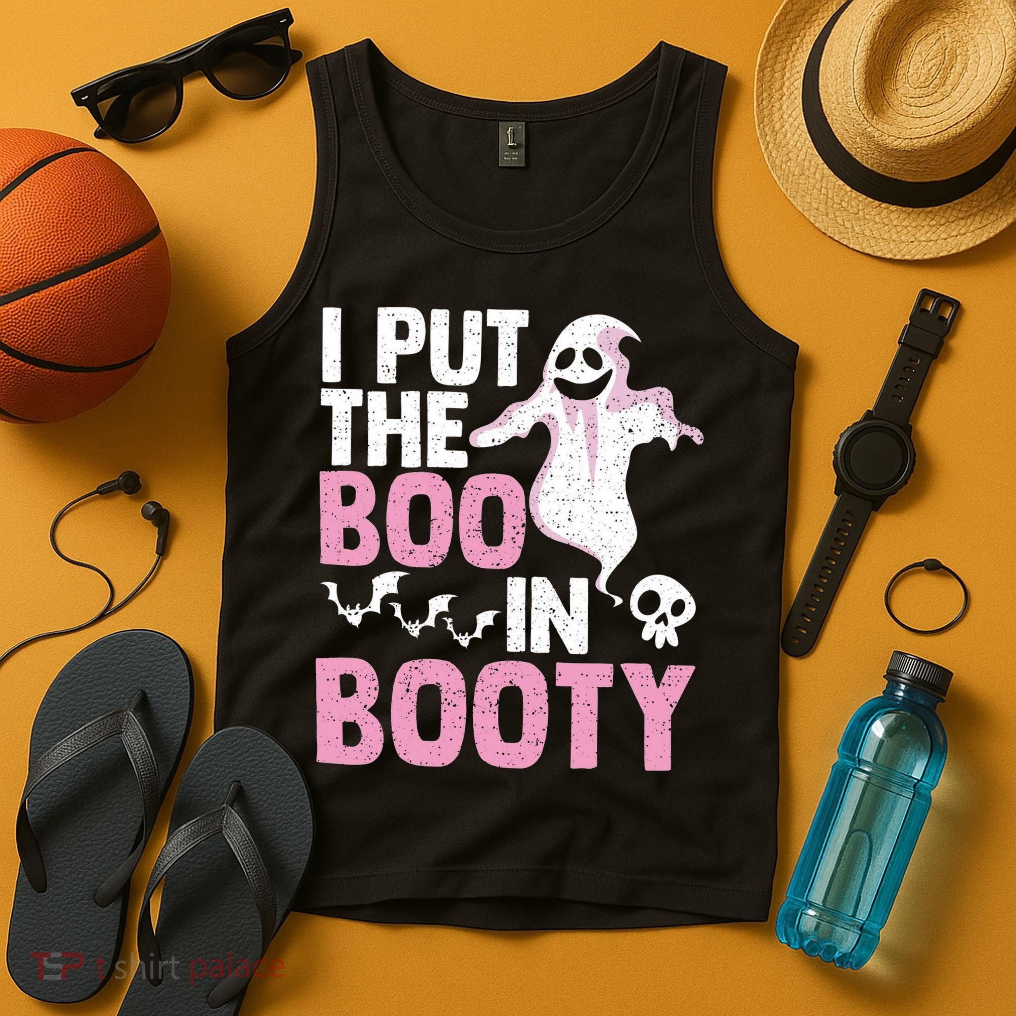 Put The Boo In Booty Funny Halloween Ghost Lover Joke Fan Tank Top