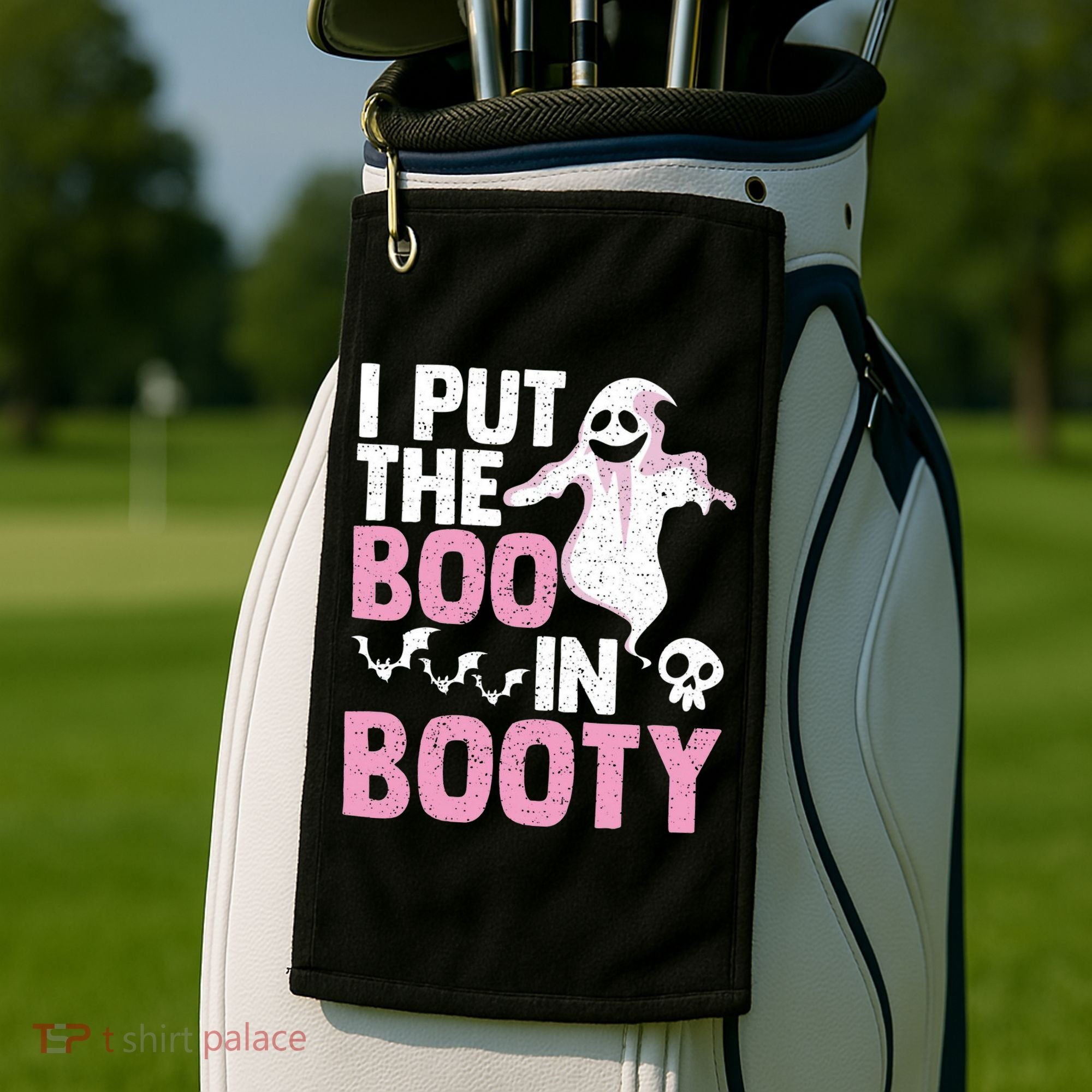 Put The Boo In Booty Funny Halloween Ghost Lover Joke Fan Golf Towel