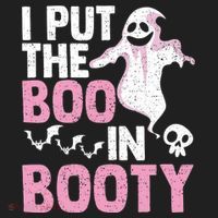 Put The Boo In Booty Funny Halloween Ghost Lover Joke Fan Golf Towel thumb 3