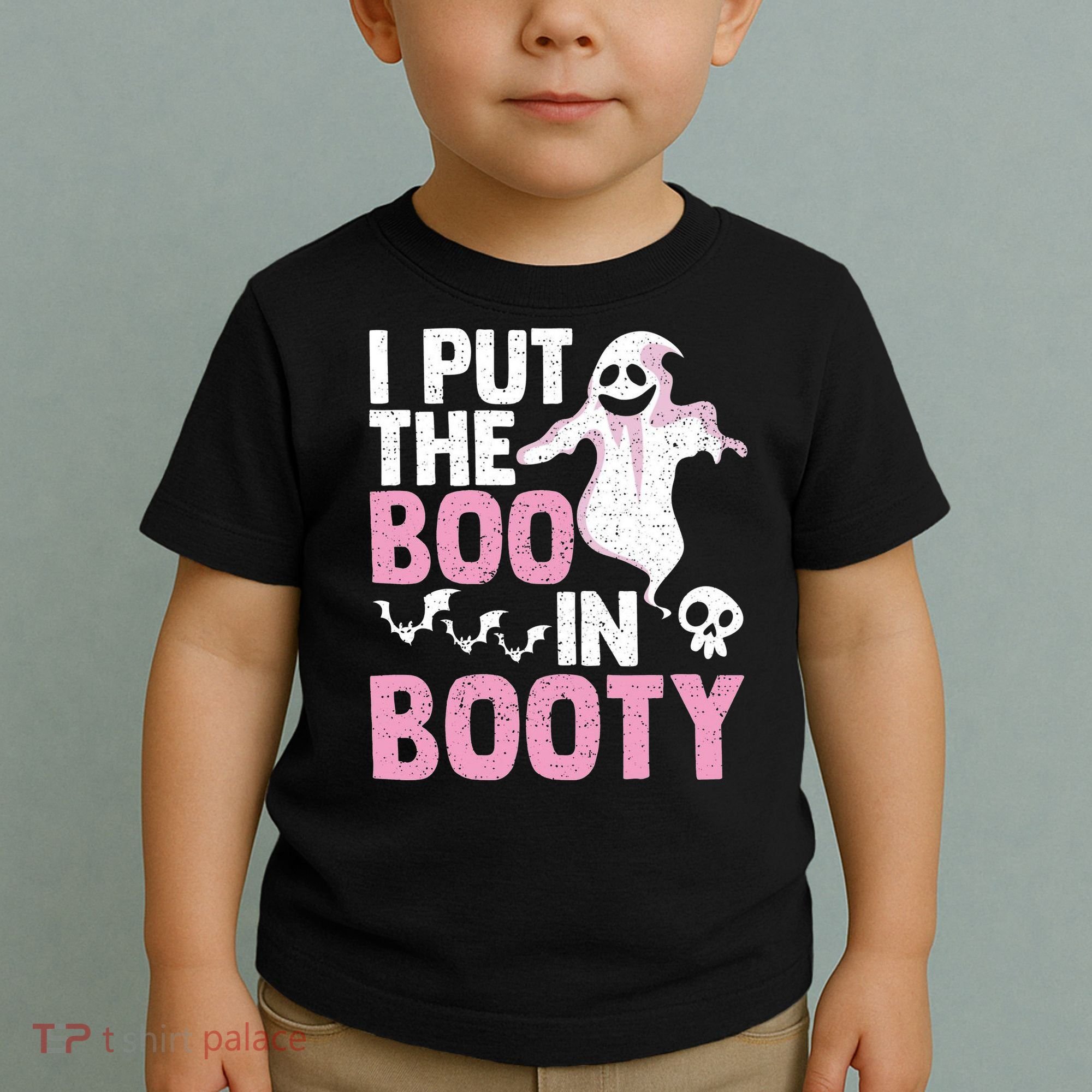 Put The Boo In Booty Funny Halloween Ghost Lover Joke Fan Toddler T-Shirt