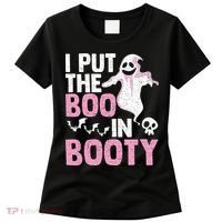 Put The Boo In Booty Funny Halloween Ghost Lover Joke Fan Women's T-Shirt thumb 0