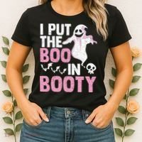 Put The Boo In Booty Funny Halloween Ghost Lover Joke Fan Women's T-Shirt thumb 2