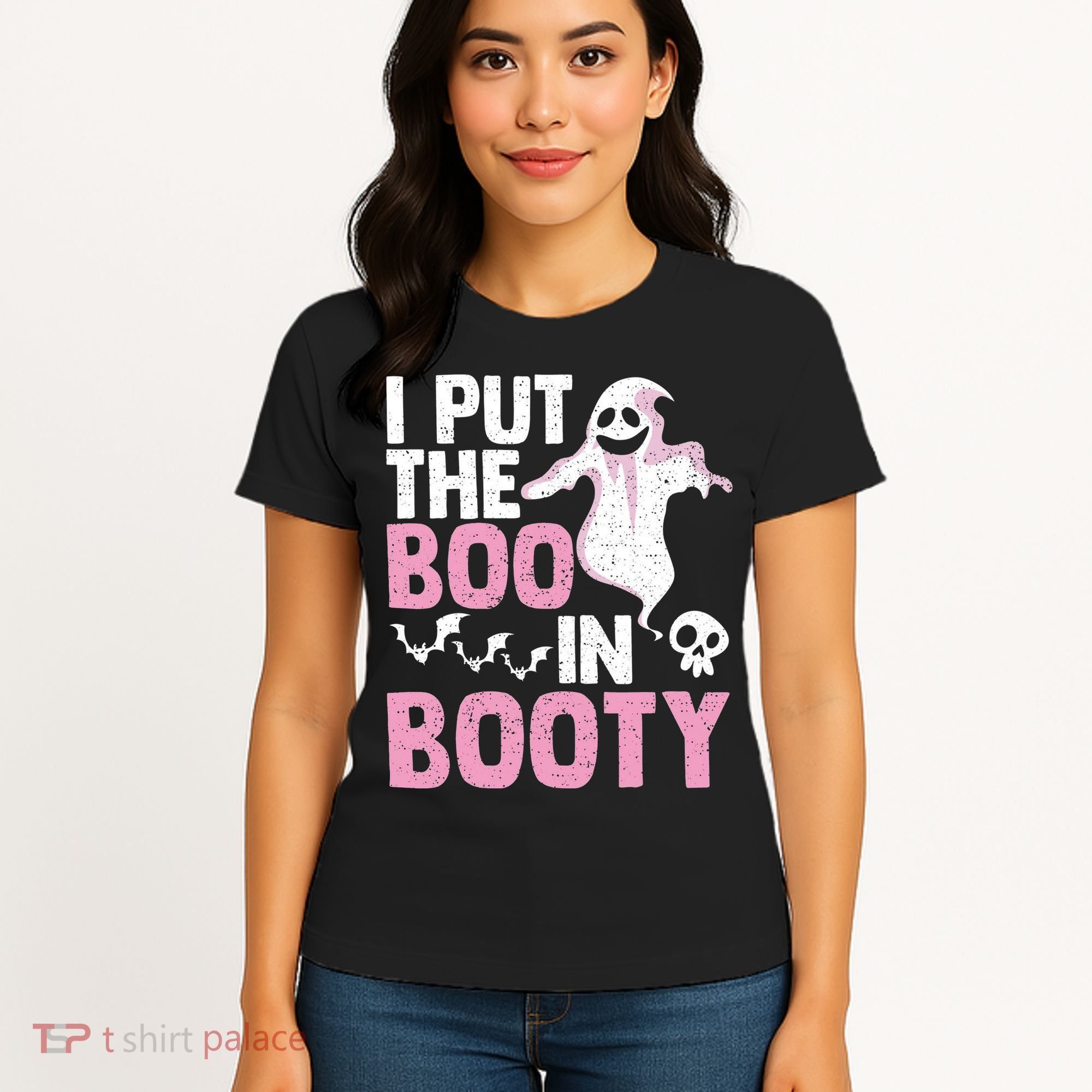 Put The Boo In Booty Funny Halloween Ghost Lover Joke Fan Women's T-Shirt