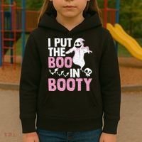 Put The Boo In Booty Funny Halloween Ghost Lover Joke Fan Kids Hoodie thumb 3