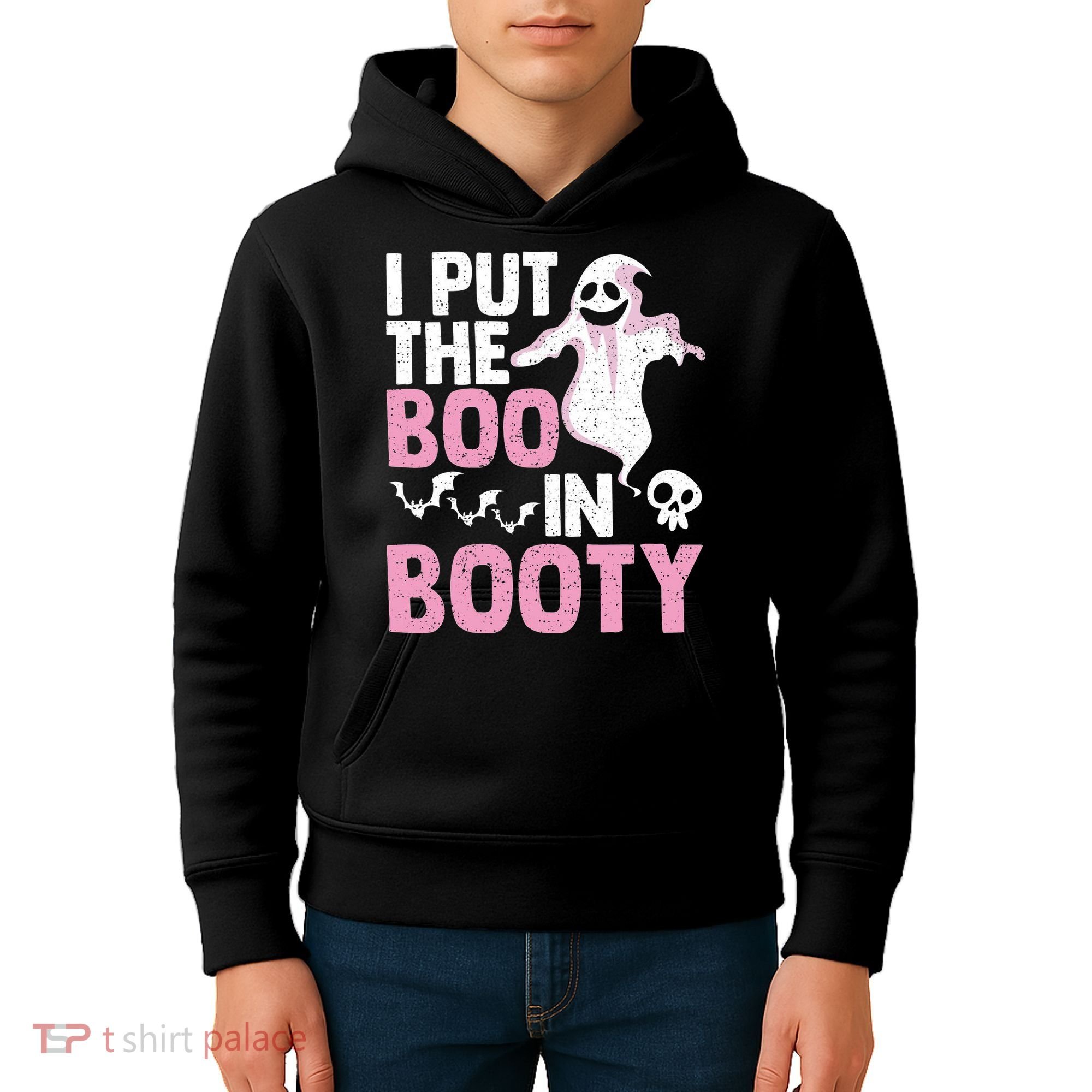 Put The Boo In Booty Funny Halloween Ghost Lover Joke Fan Kids Hoodie