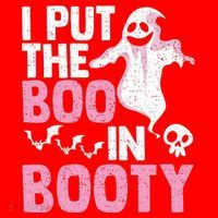 Put The Boo In Booty Funny Halloween Ghost Lover Joke Fan Santa Hat thumb 1
