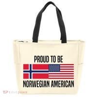 Proud To Be Norwegian American Cool Gift Tote Bag thumb 0