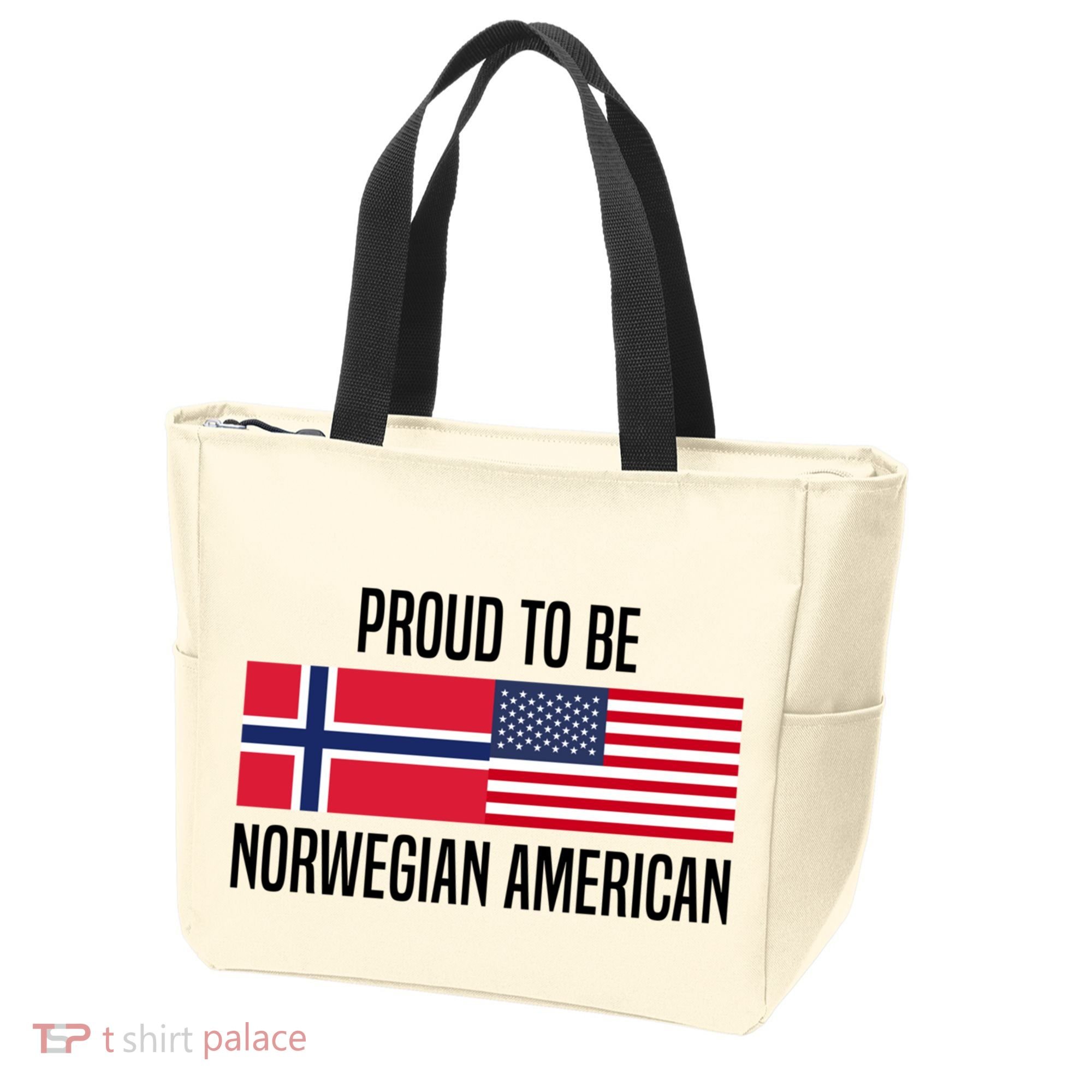 Proud To Be Norwegian American Cool Gift Tote Bag
