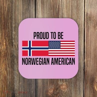 Proud To Be Norwegian American Cool Gift Coaster