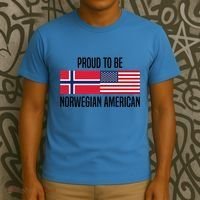 Proud To Be Norwegian American Cool Gift T-Shirt thumb 3