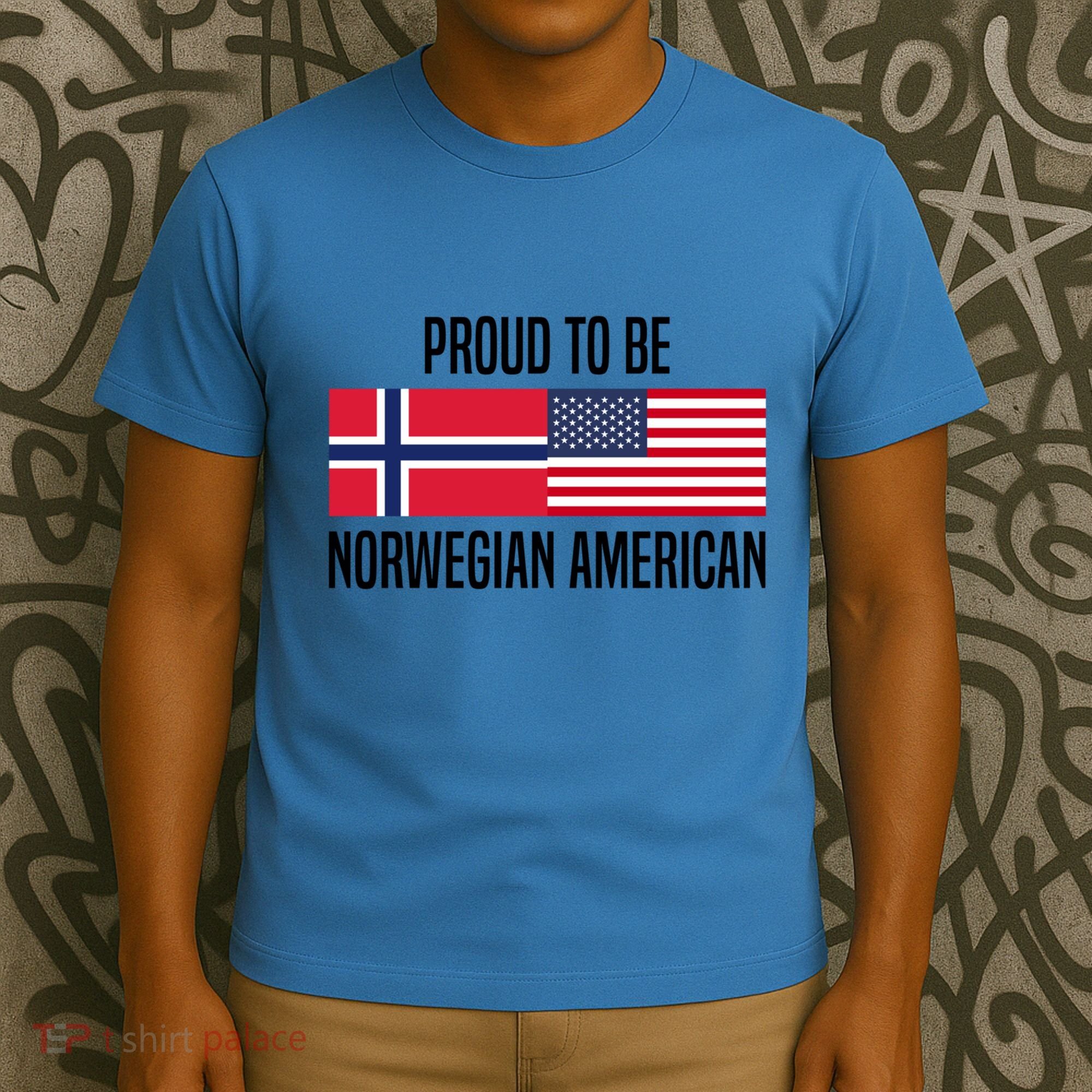 Proud To Be Norwegian American Cool Gift T-Shirt