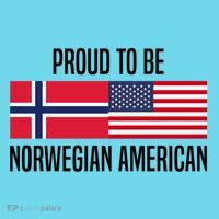 Proud To Be Norwegian American Cool Gift Button thumb 1