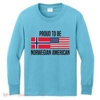 Proud To Be Norwegian American Cool Gift Kids Long Sleeve Shirt thumb 0
