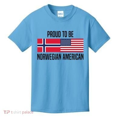 Proud To Be Norwegian American Cool Gift Kids T-Shirt