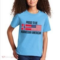Proud To Be Norwegian American Cool Gift Kids T-Shirt thumb 2