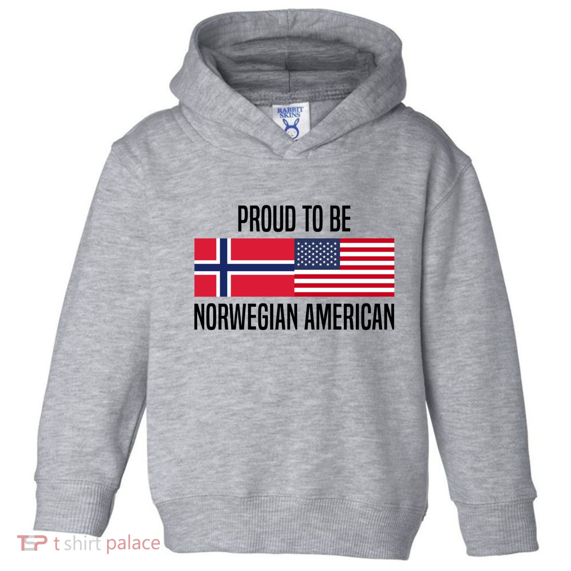 Proud To Be Norwegian American Cool Gift Toddler Hoodie