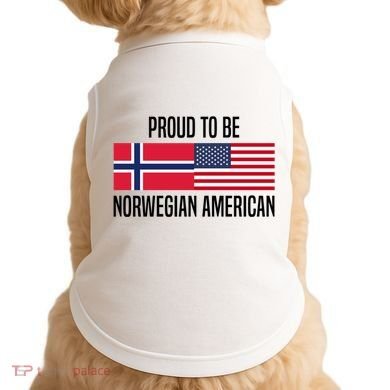 Proud To Be Norwegian American Cool Gift Doggie Tank