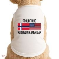 Proud To Be Norwegian American Cool Gift Doggie Tank thumb 0