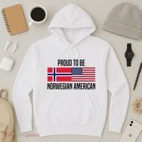 Proud To Be Norwegian American Cool Gift Hoodie thumb 3