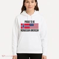 Proud To Be Norwegian American Cool Gift Hoodie thumb 5