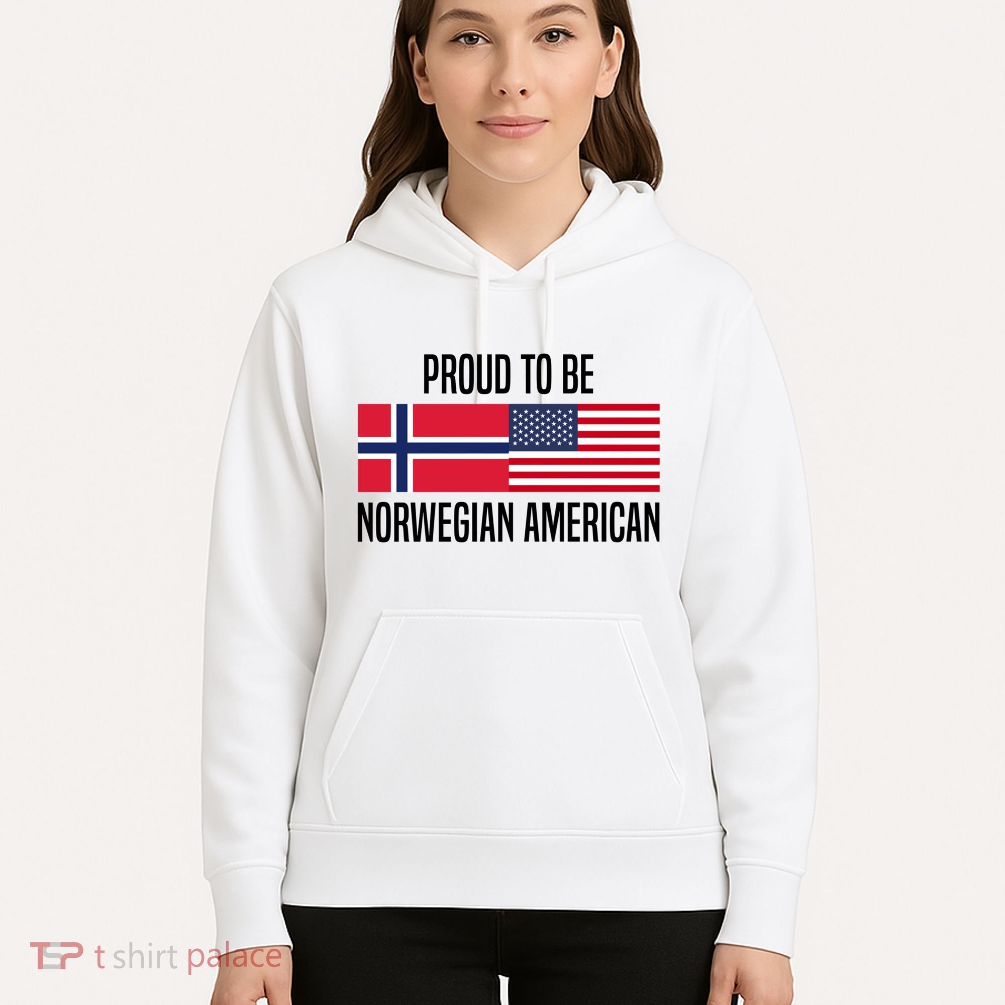 Proud To Be Norwegian American Cool Gift Hoodie