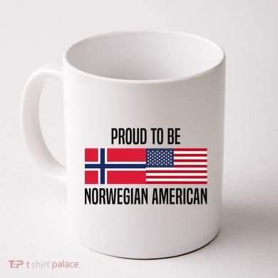 Proud To Be Norwegian American Cool Gift Coffee Mug
