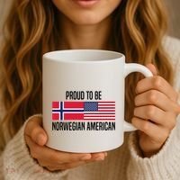 Proud To Be Norwegian American Cool Gift Coffee Mug thumb 3