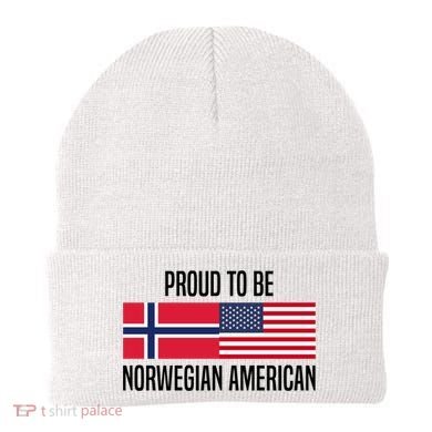 Proud To Be Norwegian American Cool Gift Beanie