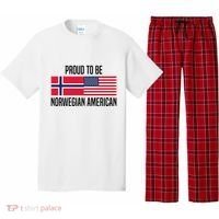Proud To Be Norwegian American Cool Gift Pajama Set thumb 0
