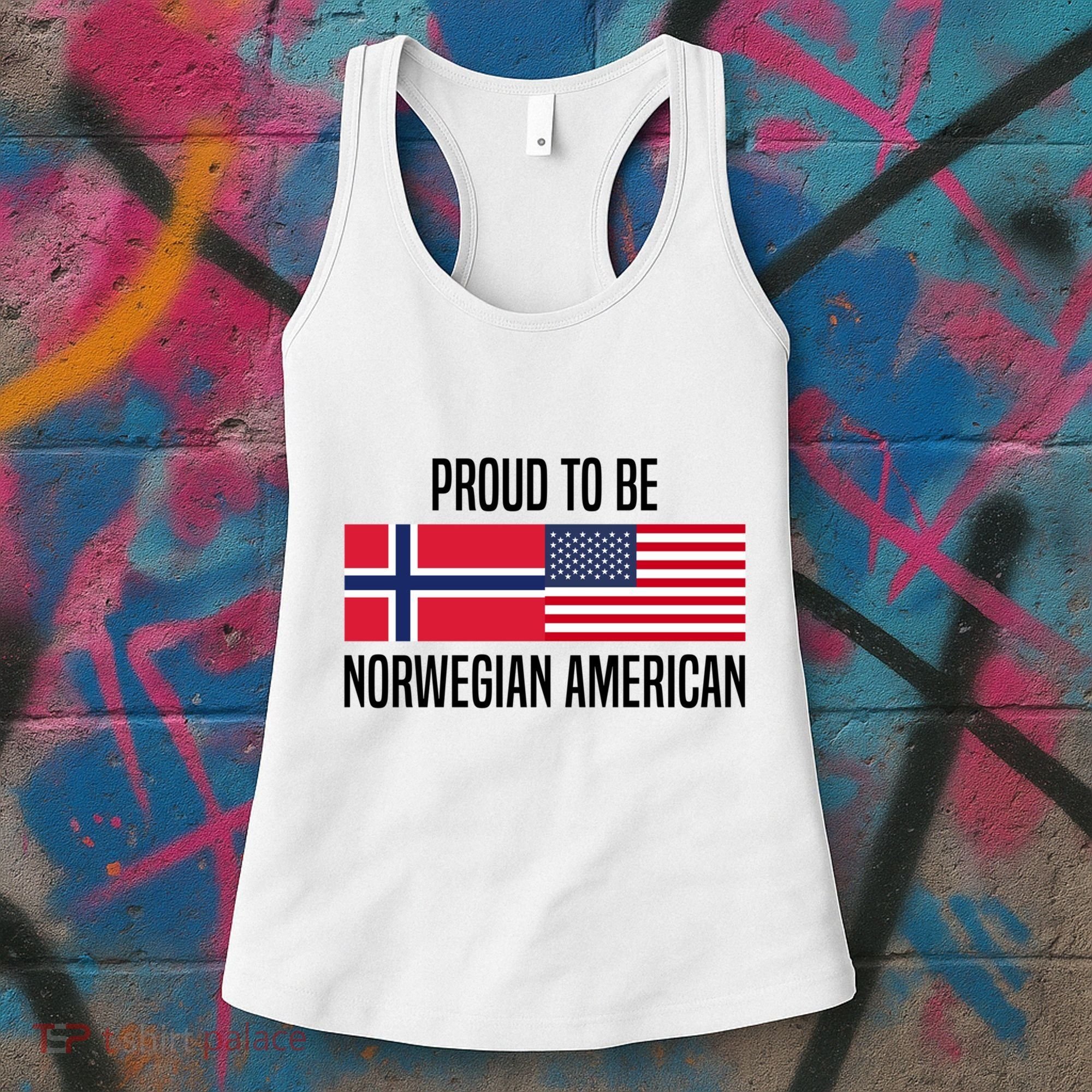 Proud To Be Norwegian American Cool Gift Women's Tank Top