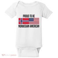 Proud To Be Norwegian American Cool Gift Baby Bodysuit thumb 0
