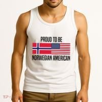 Proud To Be Norwegian American Cool Gift Tank Top thumb 3
