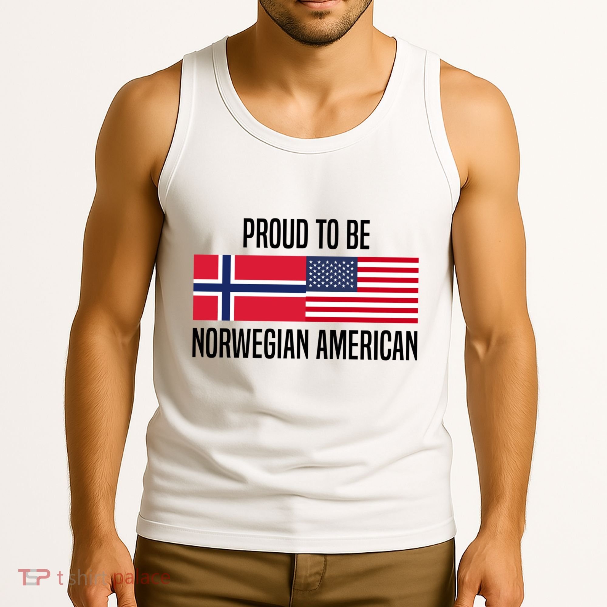Proud To Be Norwegian American Cool Gift Tank Top