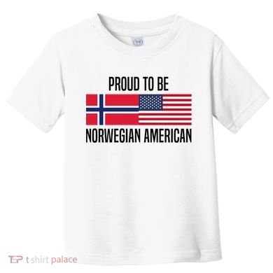 Proud To Be Norwegian American Cool Gift Toddler T-Shirt