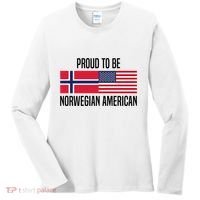 Proud To Be Norwegian American Cool Gift Women's Long Sleeve Shirt thumb 0