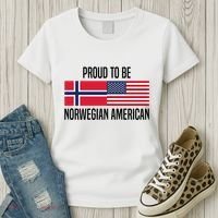 Proud To Be Norwegian American Cool Gift Women's T-Shirt thumb 3