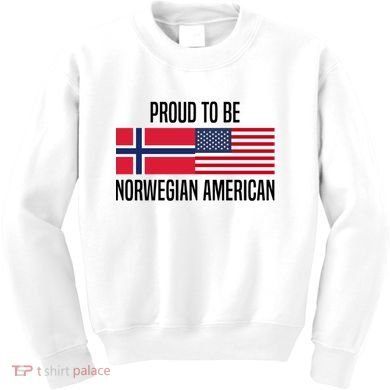 Proud To Be Norwegian American Cool Gift Kids Sweatshirt