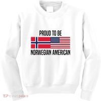 Proud To Be Norwegian American Cool Gift Kids Sweatshirt thumb 0