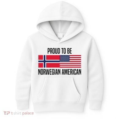 Proud To Be Norwegian American Cool Gift Kids Hoodie