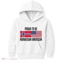 Proud To Be Norwegian American Cool Gift Kids Hoodie thumb 0