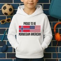 Proud To Be Norwegian American Cool Gift Kids Hoodie thumb 2