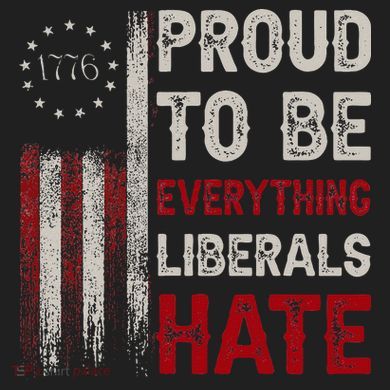 Proud To Be Everything Liberals Hate 1776 Flag Ladies Heavyweight Boxy Pullover Hoodie