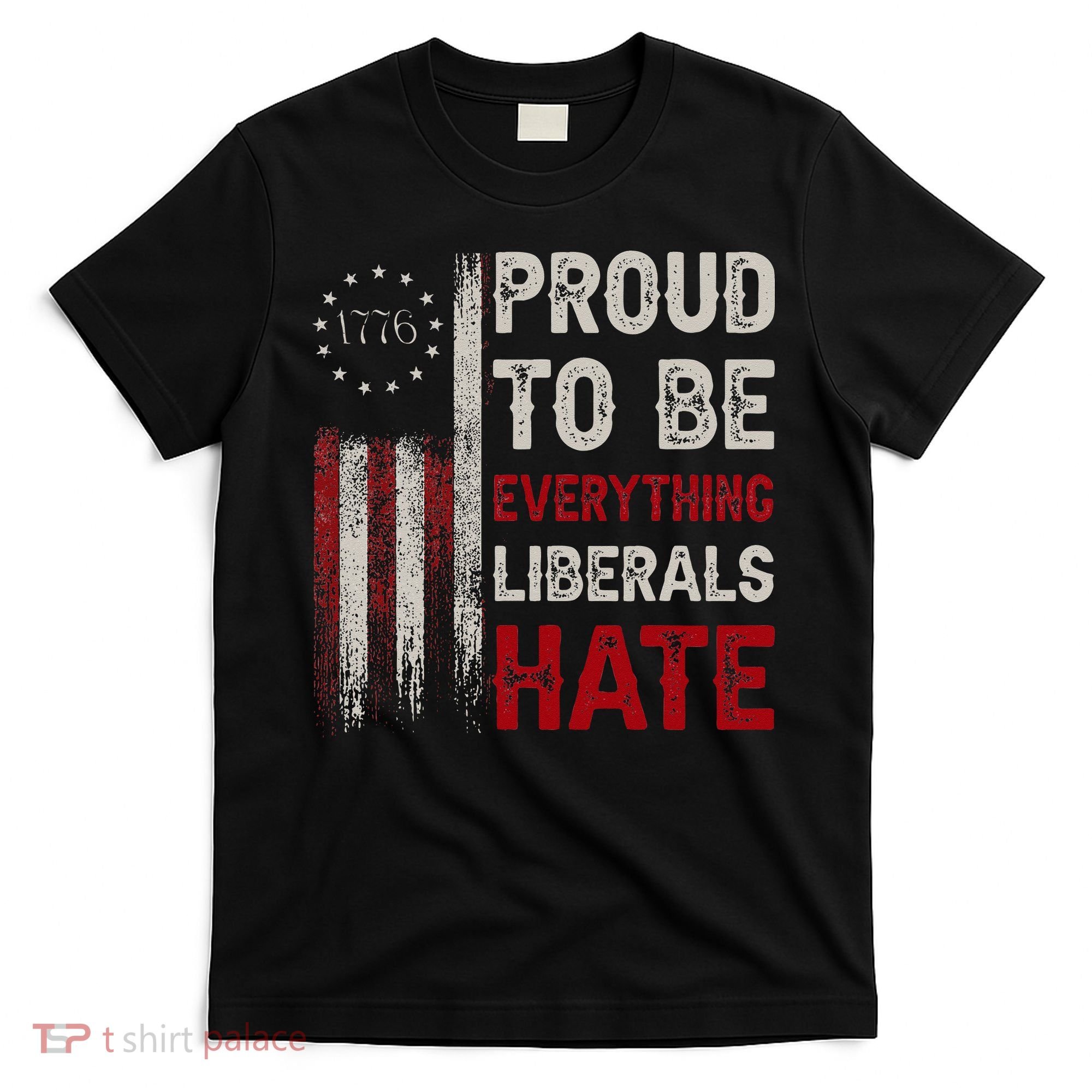 Proud To Be Everything Liberals Hate 1776 Flag T-Shirt