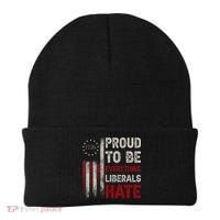 Proud To Be Everything Liberals Hate 1776 Flag Beanie thumb 0